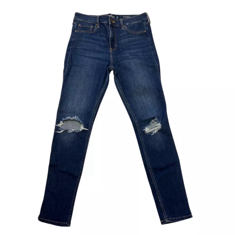 Hollister Women's High Rise Super Skinny Classic Stretch Ripped Jeans Sz 5S